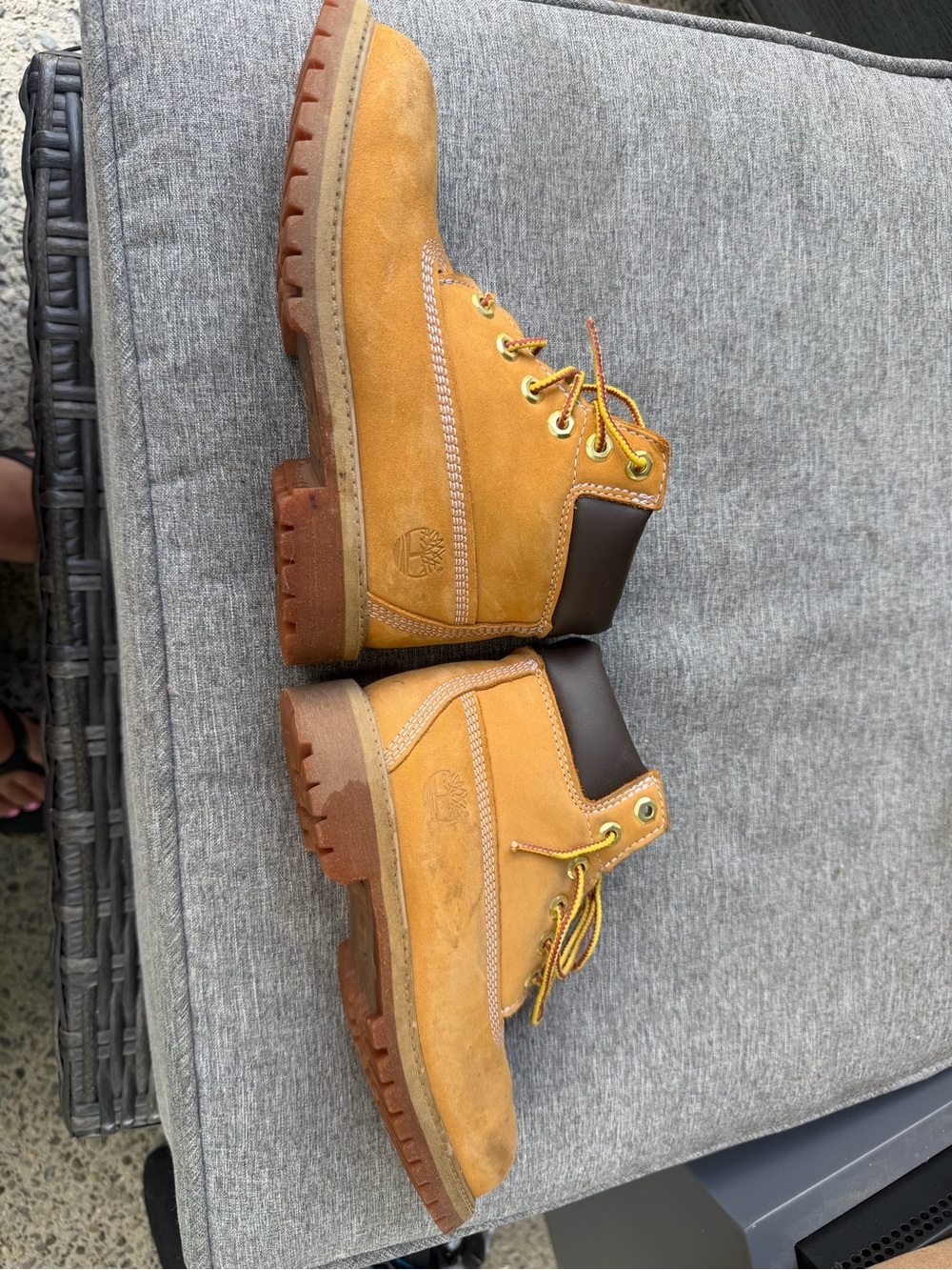 Timberland Kids Wheat Nubuck Work Boots - Classic Yellow